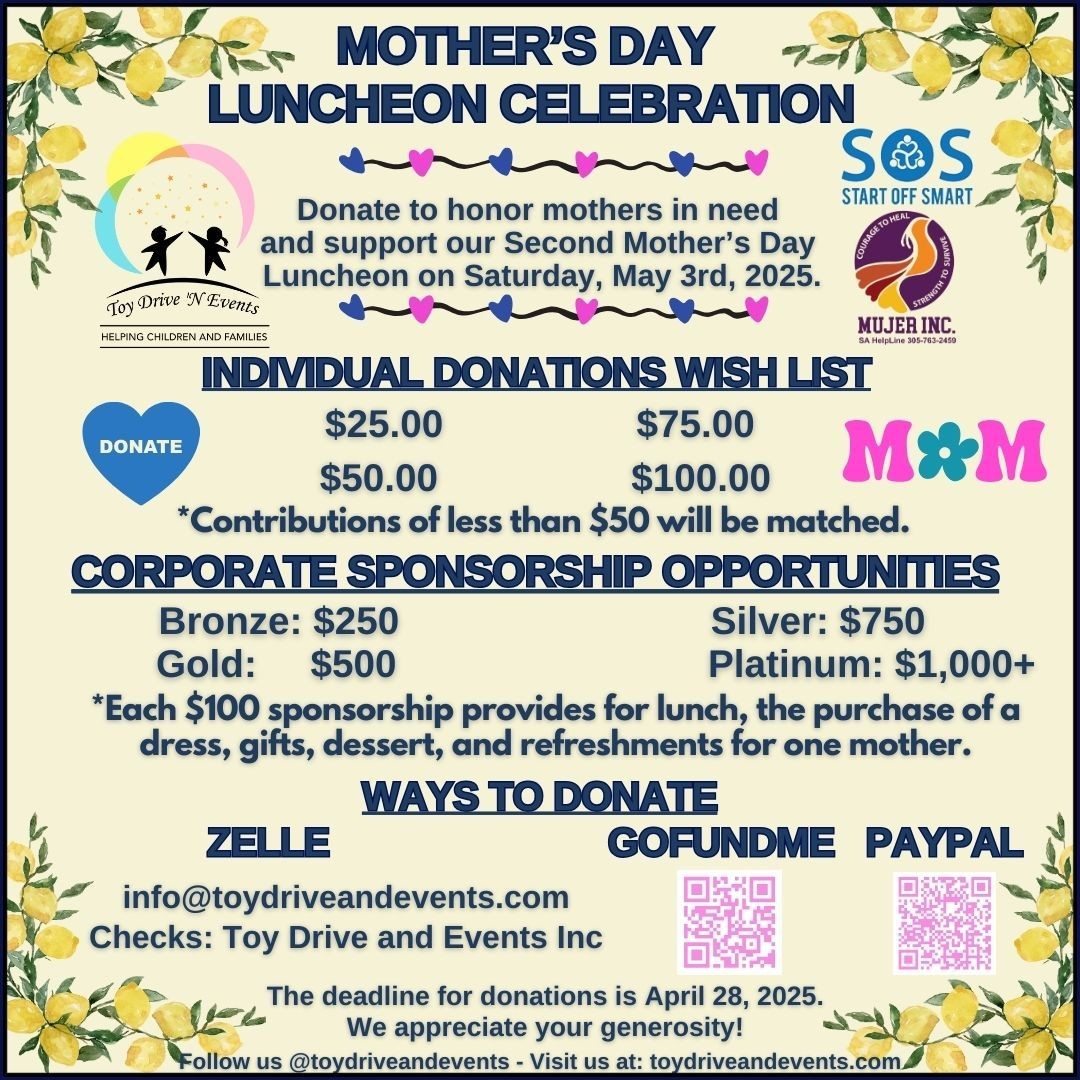 MOTHER'S DAY LUNCHEON - MAY 03RD, 2025 