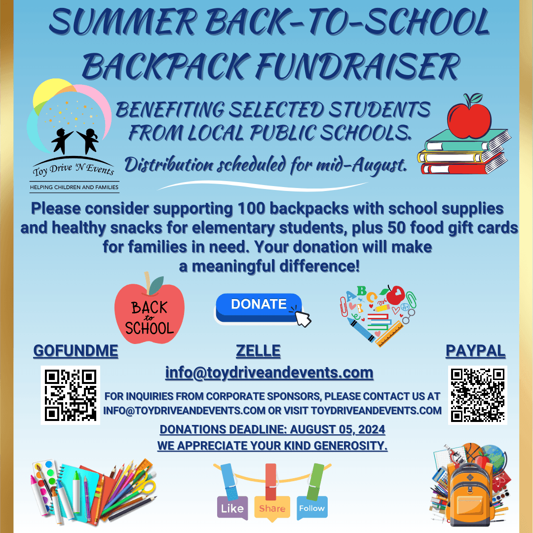 Back to School Backpack Drive - August 2024